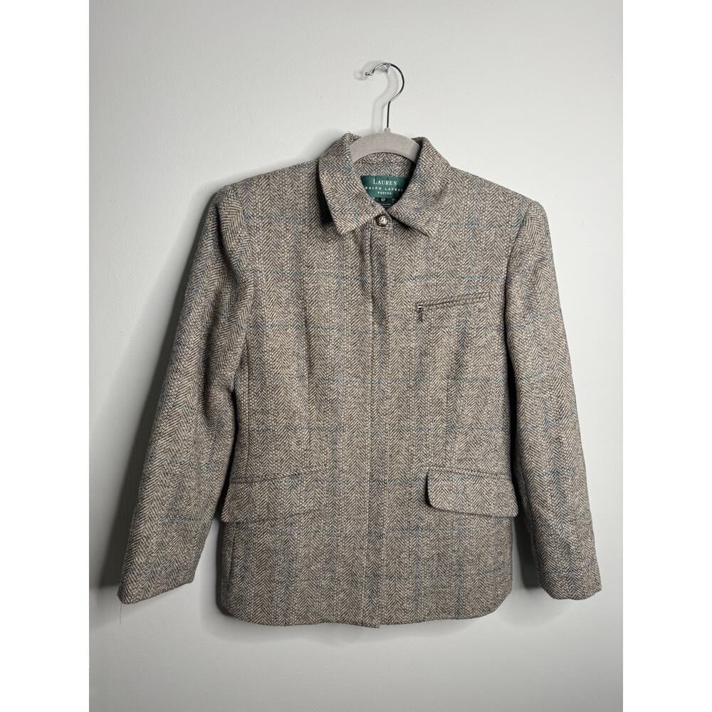 Ralph Lauren LRL Vintage Women’s Petites Tweed Shetland Wool Blazer Size 4P